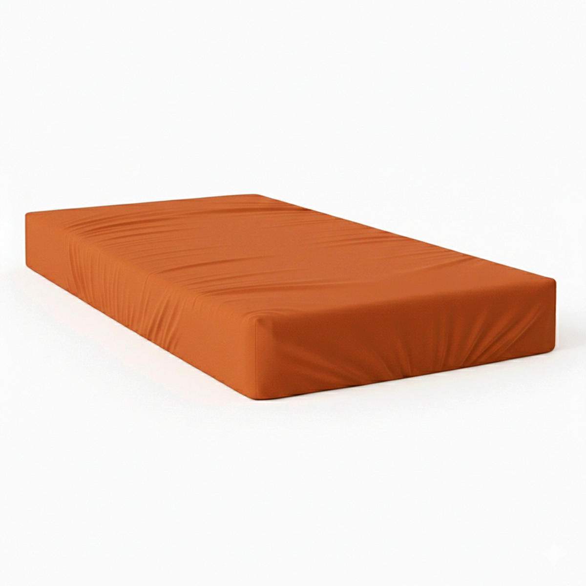 SPANNBETTLAKEN Basic Terrakotta 105x200x32 cm (Bett 105) - Terracotta, Textil (105/200cm) - Happy Friday