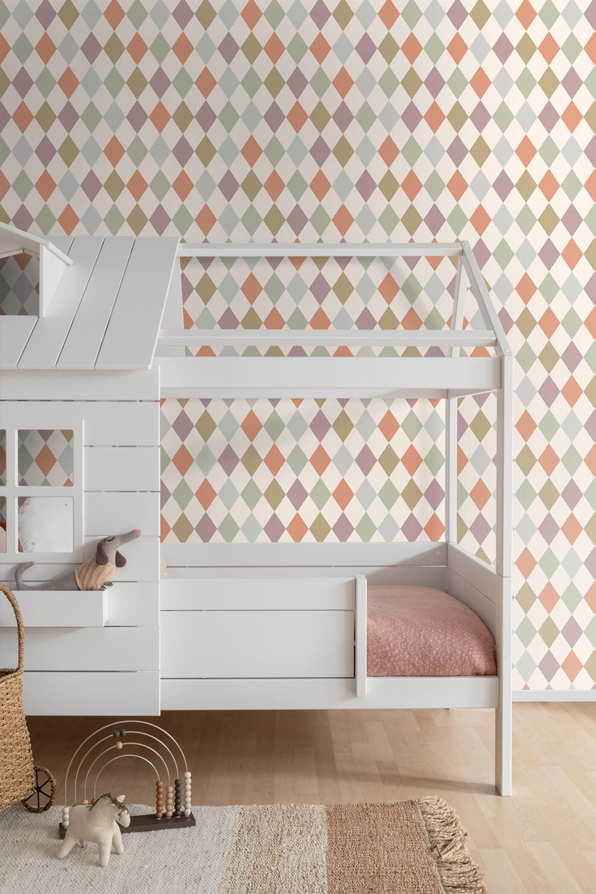 TAPETE Karomuster 50 x 900 cm - Beige, Papier (50/900cm) - ESTAhome