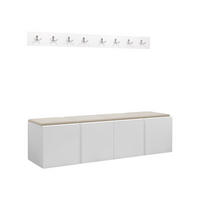 GARDEROBEN-SET Orion VII - Beige/Weiß, Holzwerkstoff/Kunststoff (168/42/46cm) - MIRJAN24