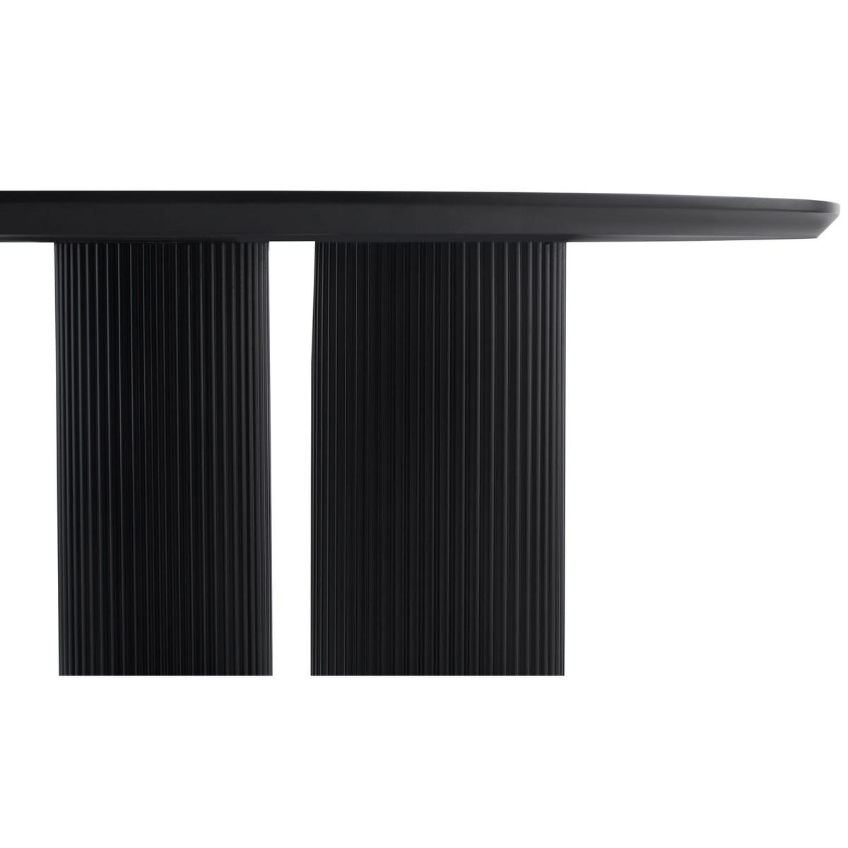ESSTISCH Fascons rund, Schwarz, 100 cm - Schwarz, Holzwerkstoff/Metall (100/100/75cm) - Selsey