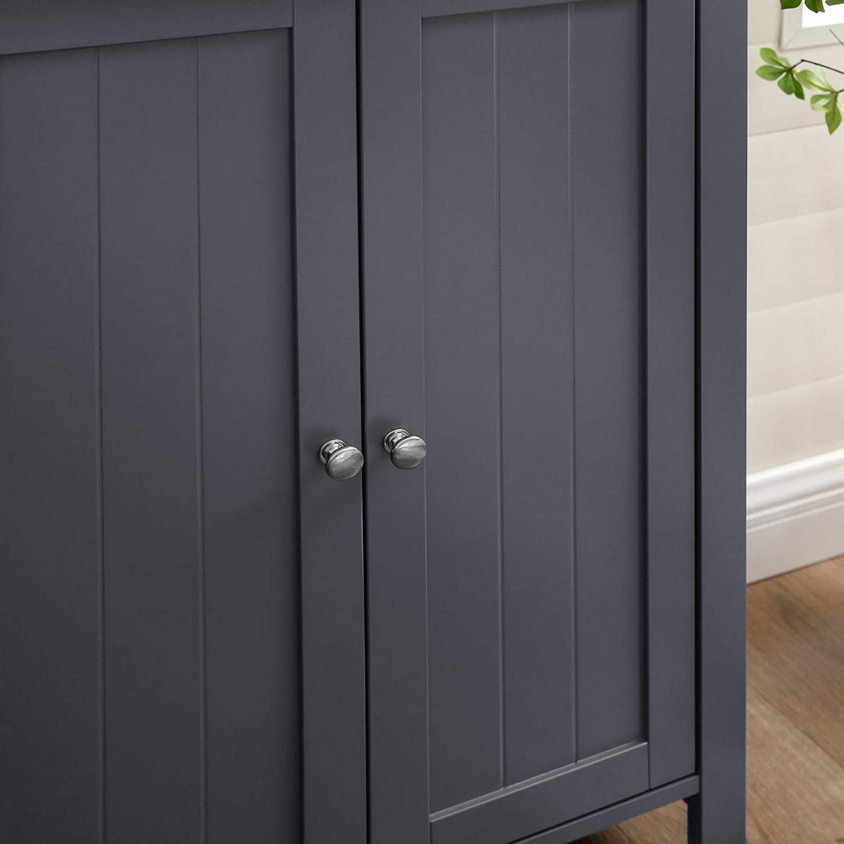 BADEZIMMERSCHRANK - Grau, Holzwerkstoff (30/80/60cm) - Hansiro