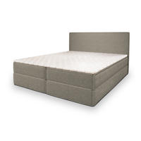 BOXBETT PELLIO 180x200 cm mit Matratze und Topper - Beige - Beige, Holz (180/200cm) - MASSENO