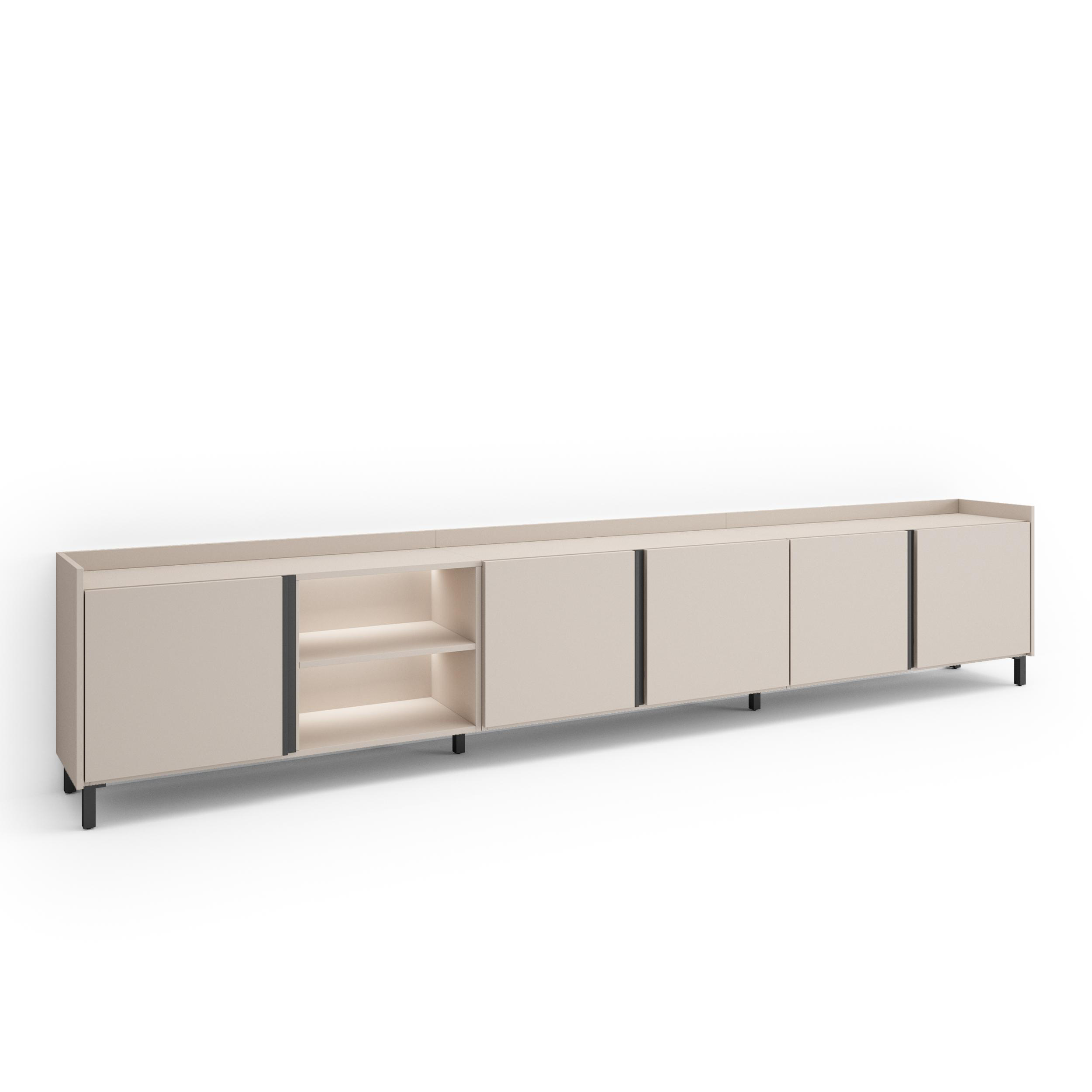 Skraut Home Lowboard, Beige 309x61x35 cm