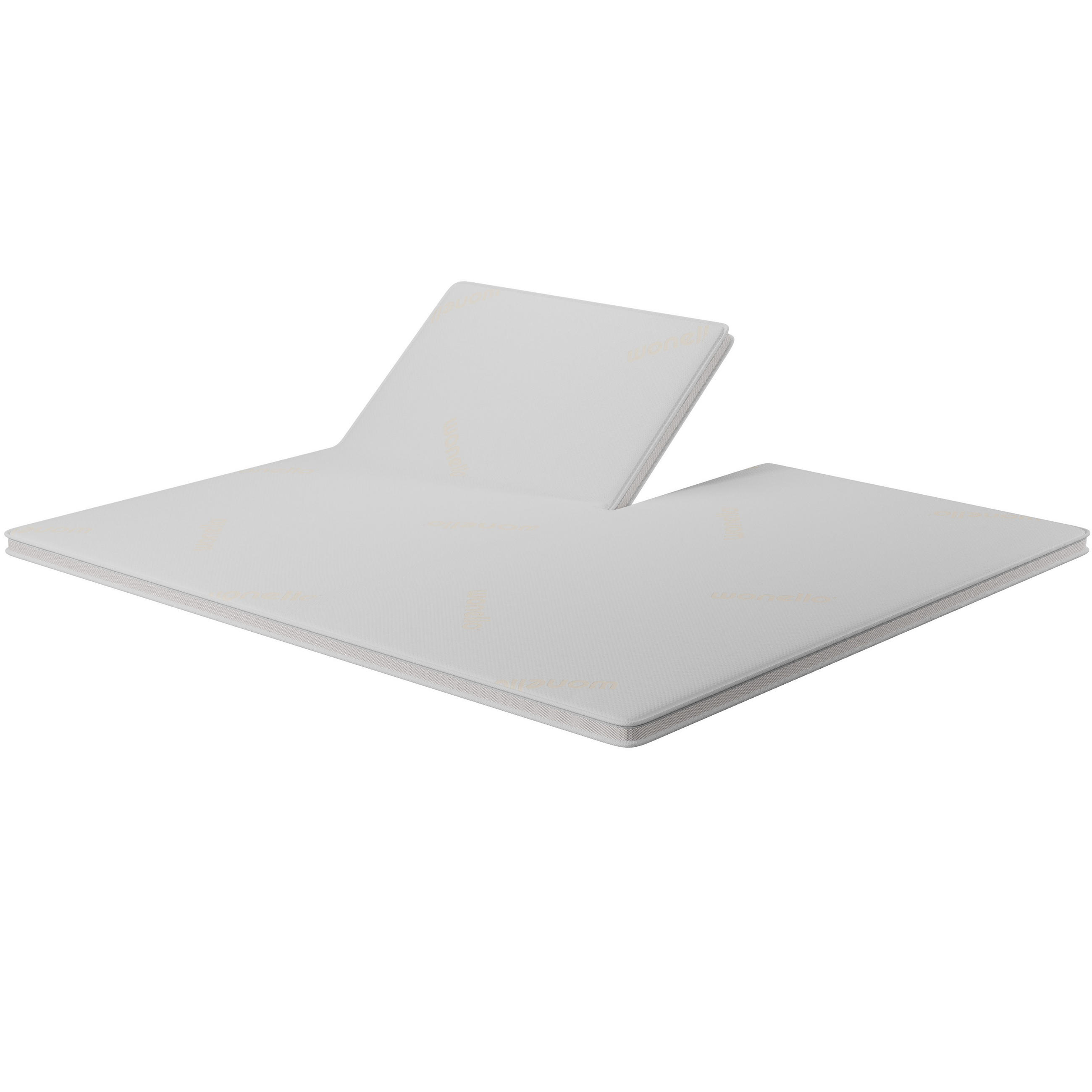 SPLIT-TOPPER für elektrische Betten Premium - Weiß, Textil (180/200cm) - wonello