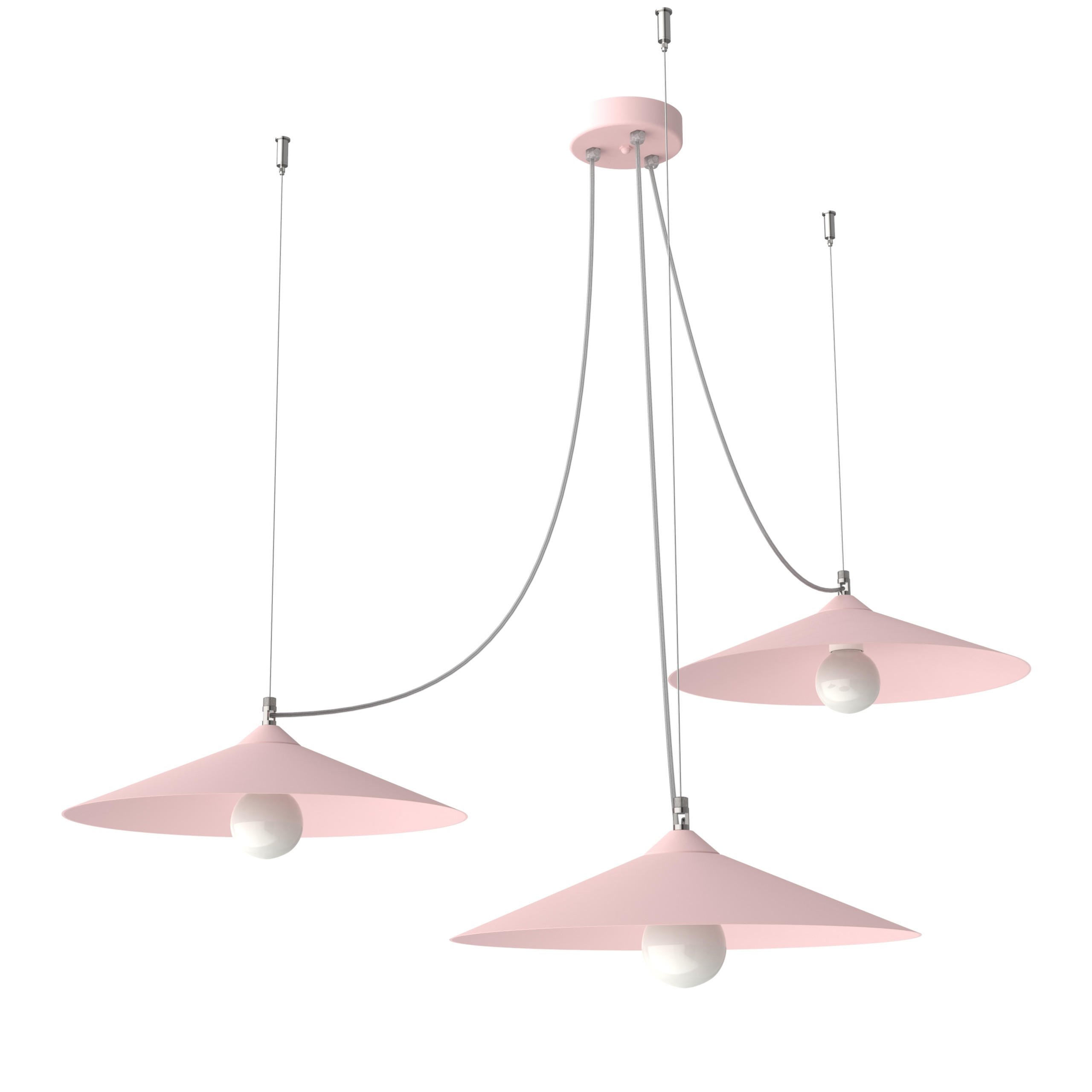Lumicom Hängeleuchte Pink 40x9x40 cm