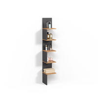 ECKREGAL Vesuvio Anthrazit 28 x 175.4 cm mit 5 Fächern - Anthrazit, Holzwerkstoff (28/175.4/28cm) - Livinity®