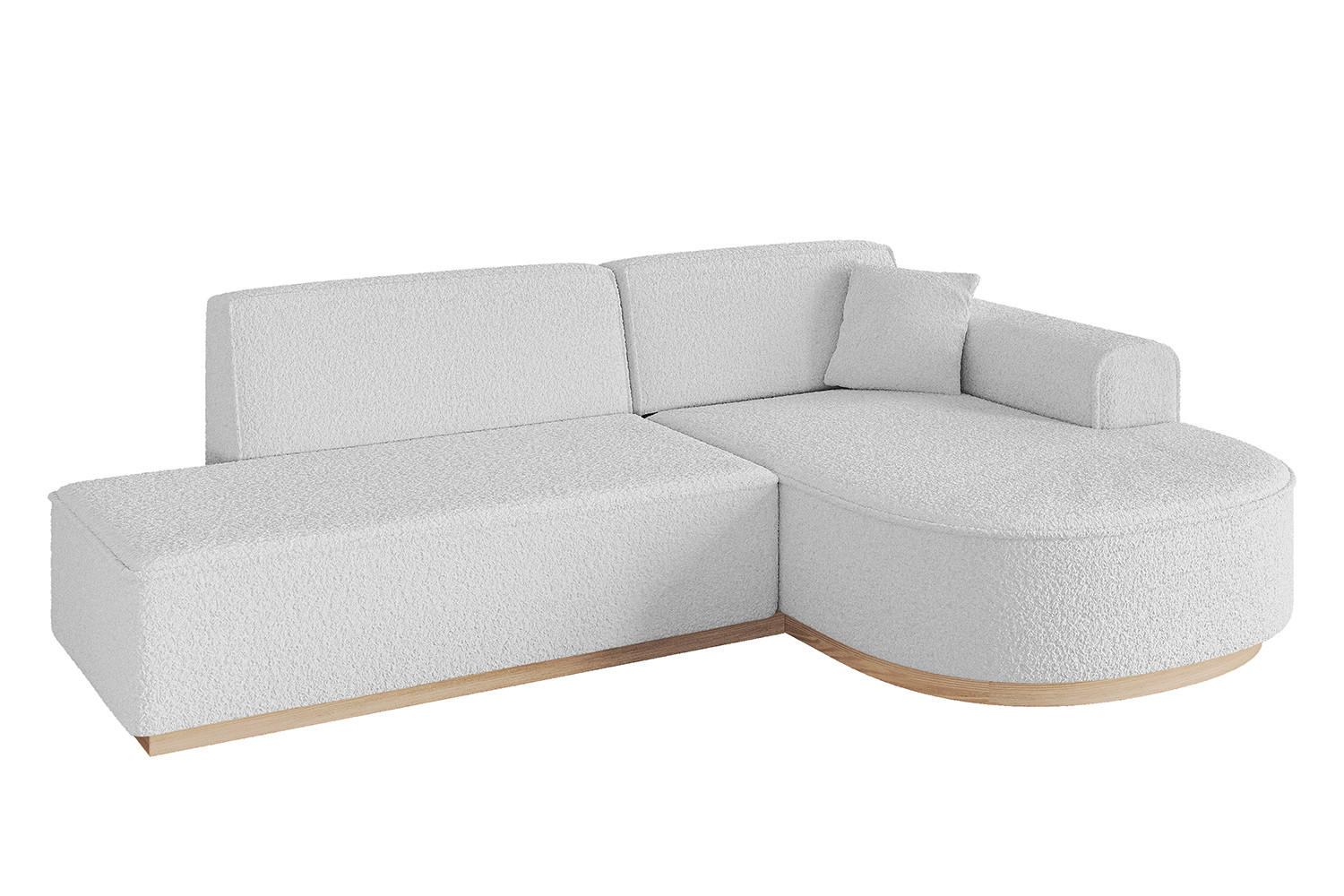 ECKSOFA Ottomane Rechts ARRIO-L1 - 243x171x83 cm Weiß - Weiß, Holzwerkstoff/Textil (243/171cm) - ALTDECOR