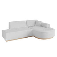 ECKSOFA Ottomane Rechts ARRIO-L1 - 243x171x83 cm Weiß - Weiß, Holzwerkstoff/Textil (243/171cm) - ALTDECOR