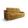 SCHLAFSOFA AMBER, mit Schlaffunktion und Bettkasten, Farbe: Hellbraun, Velourstoff - Hellbraun, Textil (238/103/96cm) - O-Sofa