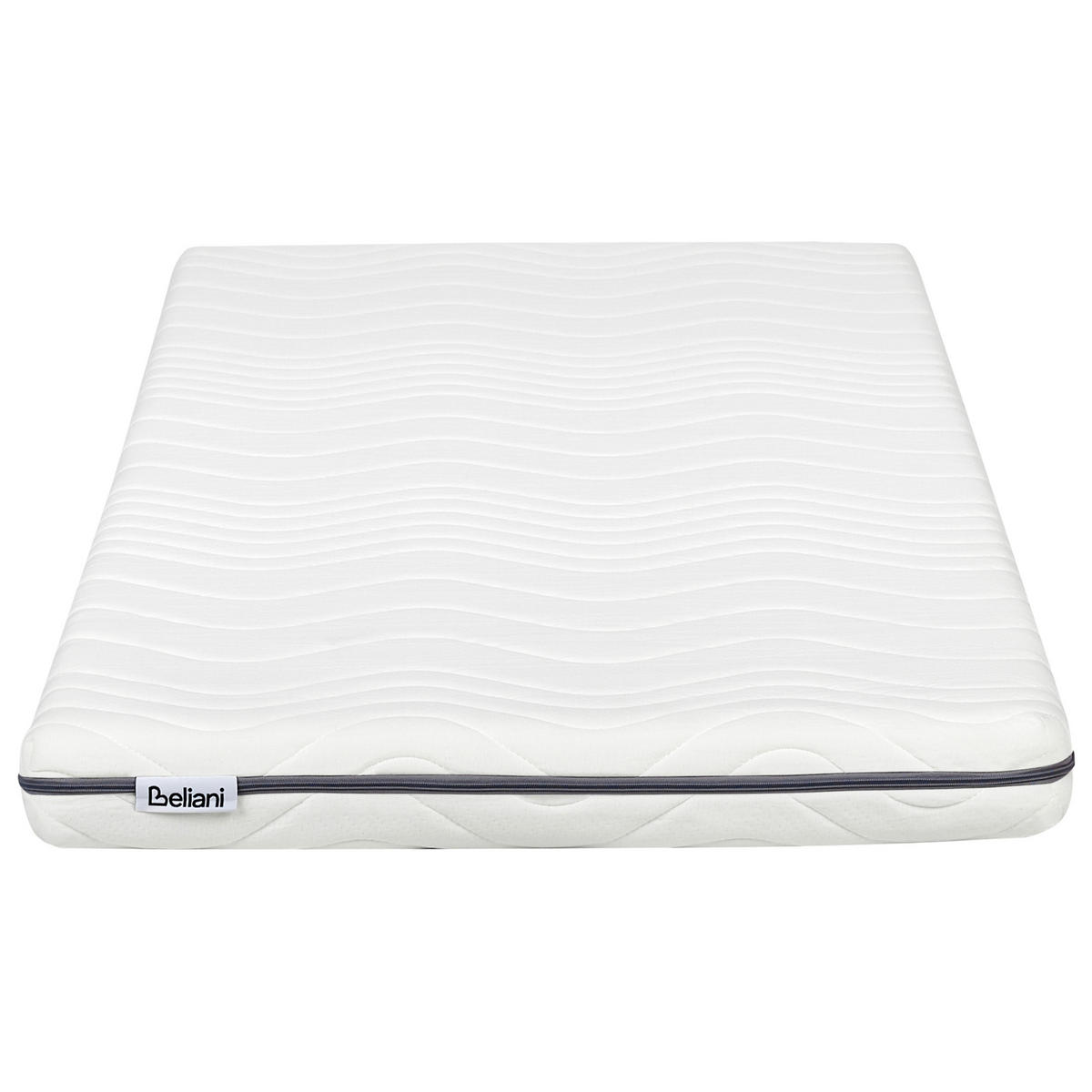 MEMORY-SCHAUMMATRATZE H2/3 Mittel 90/200 cm Petite - Weiß, Textil (90/200cm) - Beliani