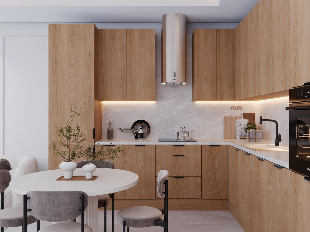 WINKELKÜCHE - 310 x 290 cm Livaro – KU-S37 – Sonoma Eiche - Sonoma Eiche, Holzwerkstoff (310/247/290cm) - hi-markt