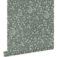 TAPETE Blumen 53 cm x 10.05 m - Grün, Papier (53/0.1cm) - ESTAhome