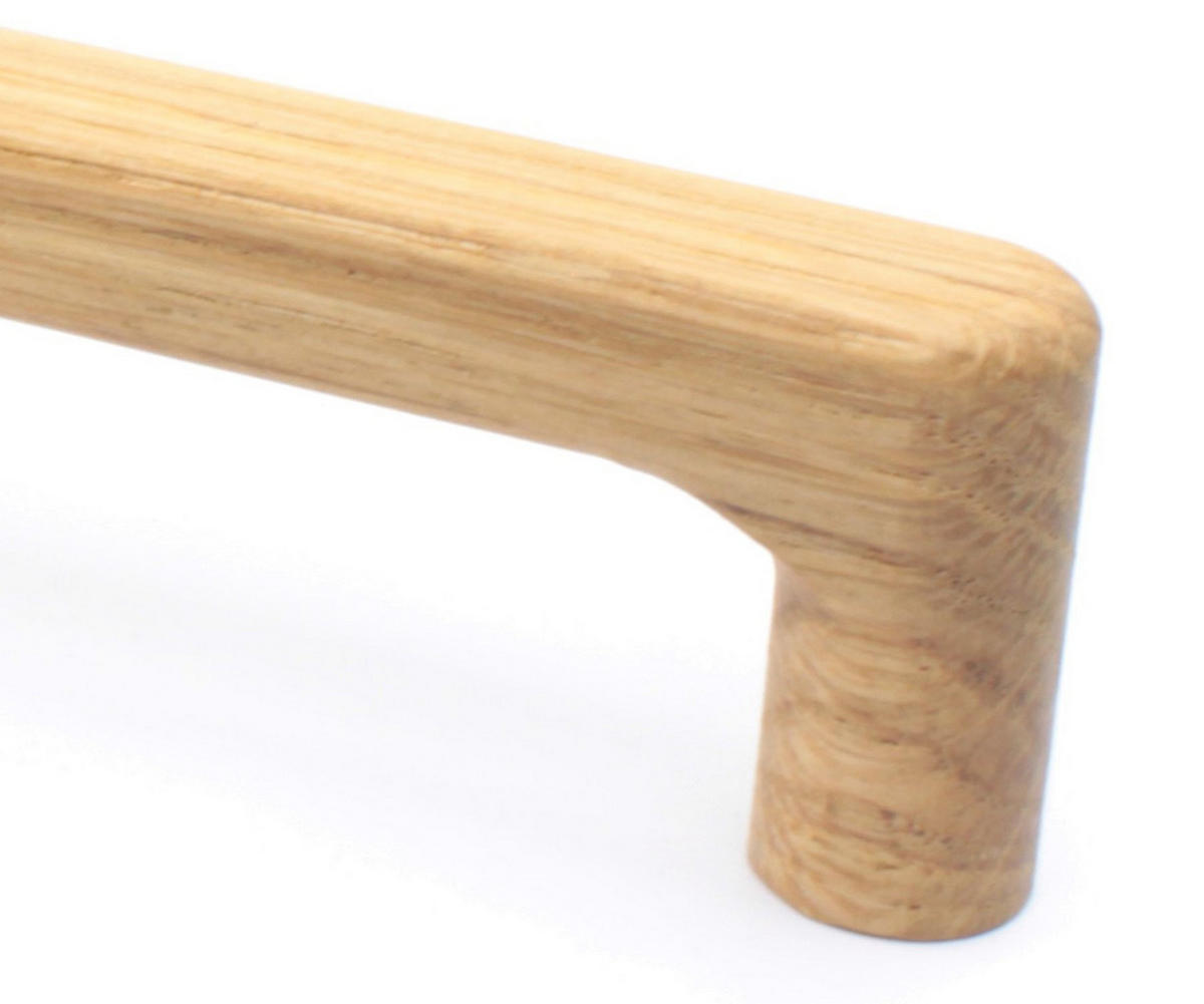 MÖBELGRIFF BA 128mm, Küchengriff Holz, Schrankgriff Eiche massiv - Naturfarben, Holz (1.4/3.3/14.2cm)
