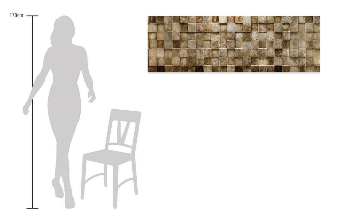 HOLZBILD Beige 144/44 cm - Beige/Braun, Holz (10/44cm) - KUNSTLOFT