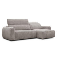 ECKSOFA NERO 4-Sitzer, dunkelbeige - Beige/Schwarz, Holz/Textil (272/81/159cm) - Courtois Laville