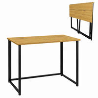 KLAPPSCHREIBTISCH MDF Metall Eiche Schwarz 80 x 40 x 74 cm platzsparend - Eichefarben/Schwarz, Holzwerkstoff/Metall (40/80/74cm) - Begryf