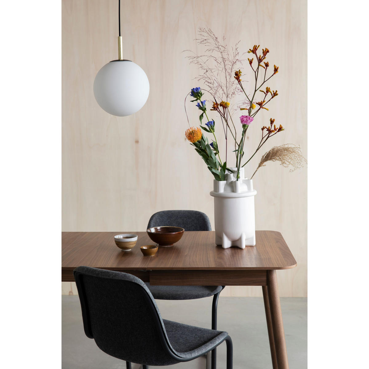 ESSTISCH Glimps Ausziehbarer 120/162x80 cm Walnuss - Braun, Holz (120/80/76cm) - Zuiver