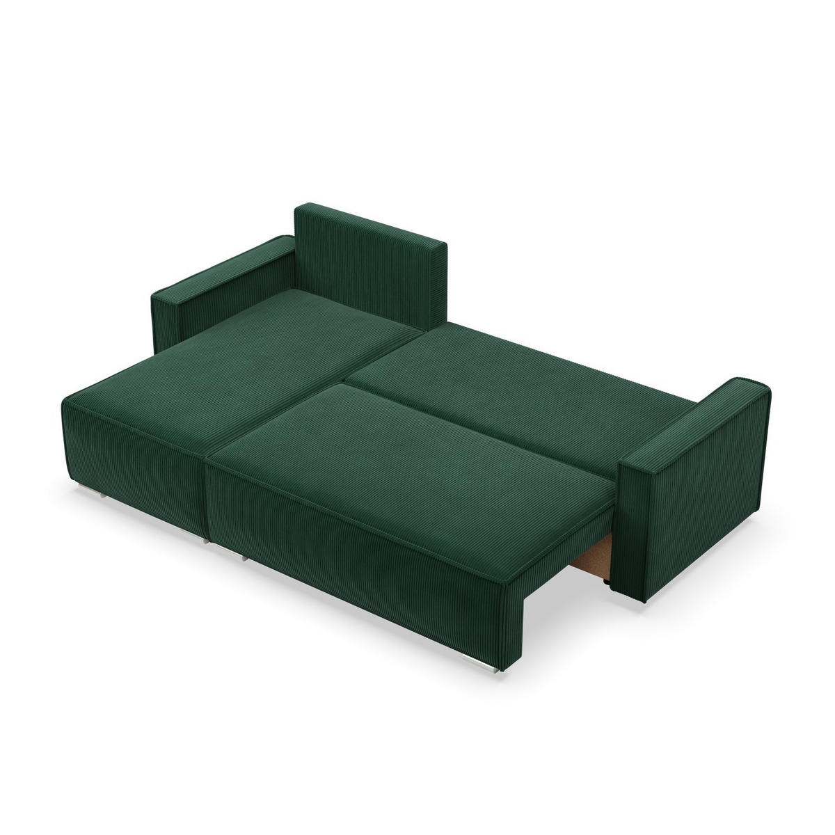 ECKSOFA MIT SCHLAFFUNKTION NOTO BONELL Dunkelgrün - Dunkelgrün, Textil (142/231cm) - Mebligo