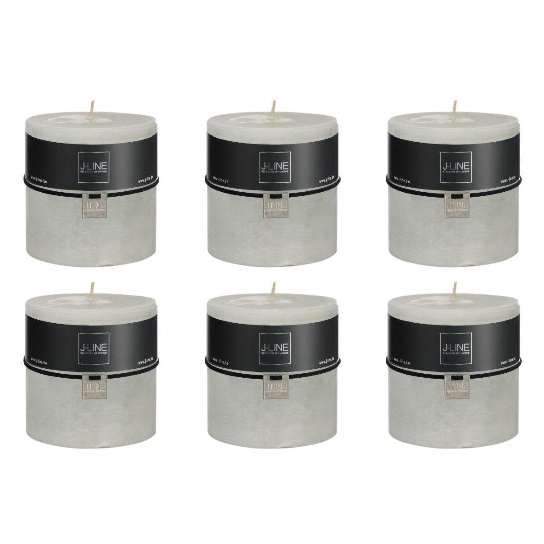 DUFTKERZE ZART - Grün - 64 Std. - 6er set - Grün, Paraffin (10/10cm) - J-Line