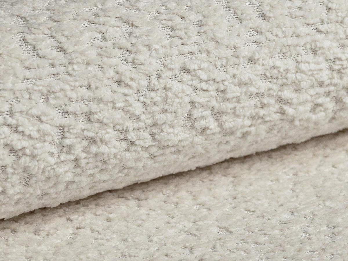 SCHLAFSOFA modular mit Bettkasten rechts Ella aus Boucle leichtes beige 5 Sitzplätze - Creme, Textil (174/271cm) - Micadoni