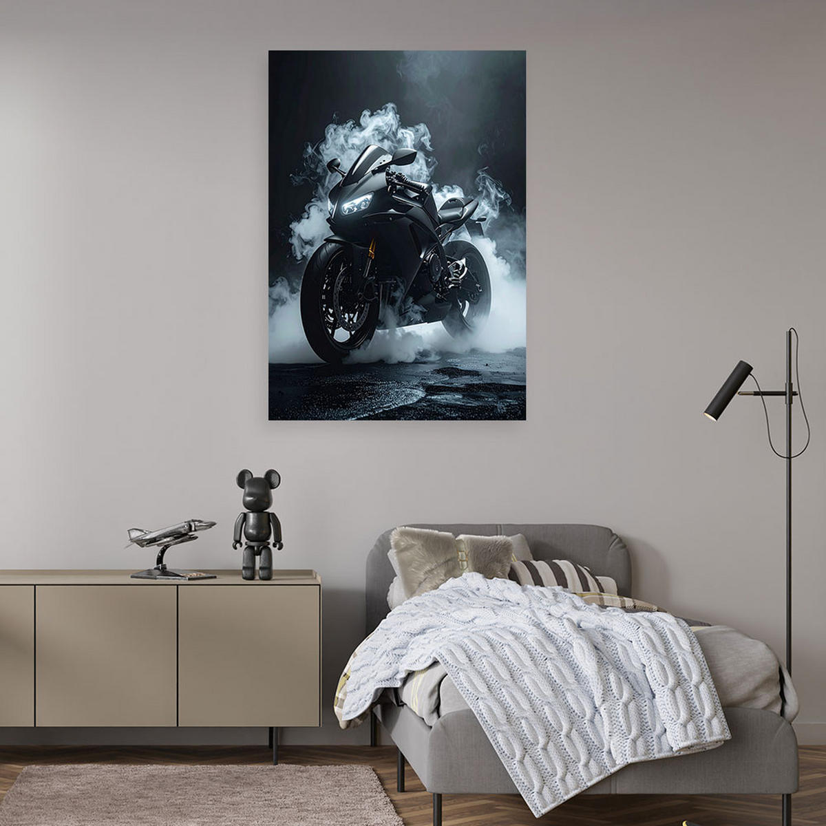 LEINWANDBILD Kraftfahrzeuge 40x60cm - Schwarz, Textil (40/60cm) - Feeby