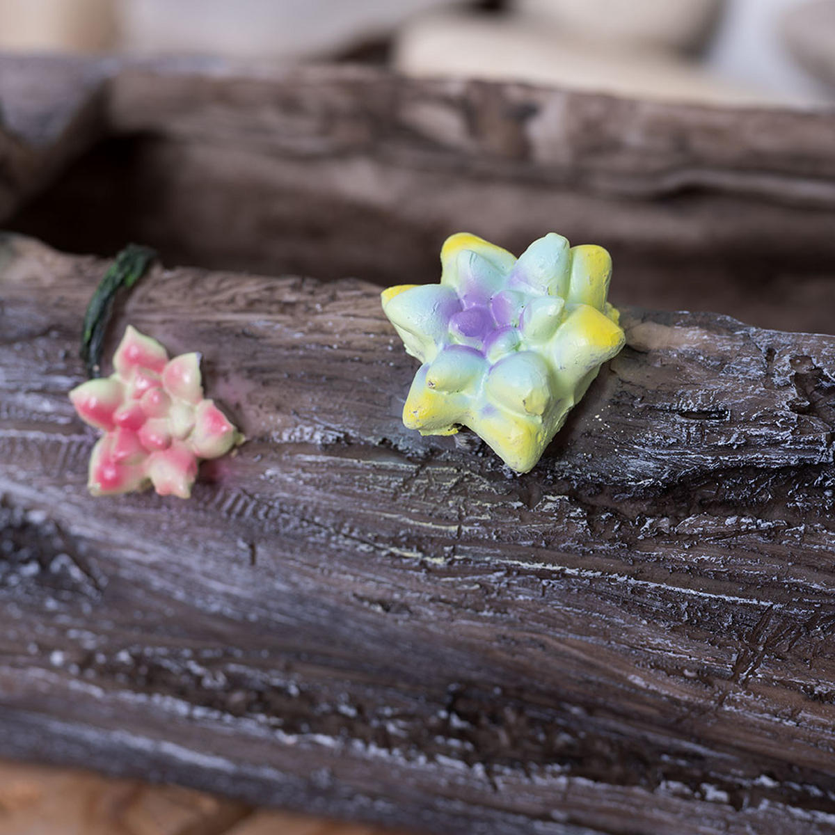 LED AUSSENLEUCHTE Baumstamm Grau Kunststoff - Grau, Kunststoff (44.3/17.3/13.5cm) - Globo Lighting