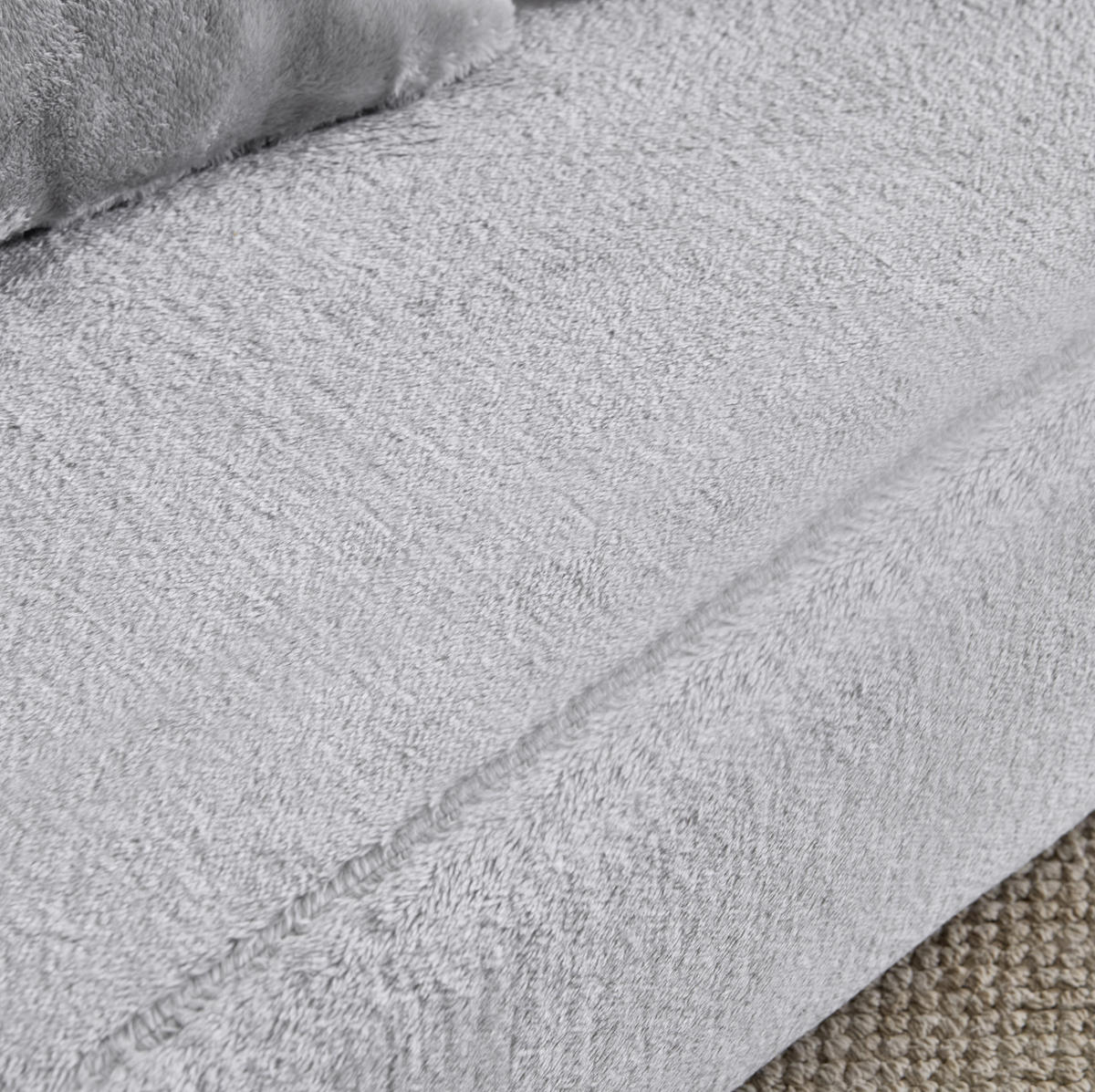 SOFA klappbar 2-Sitzer Hellgrau - Hellgrau, Kunststoff (52/48/190cm) - Meubliv