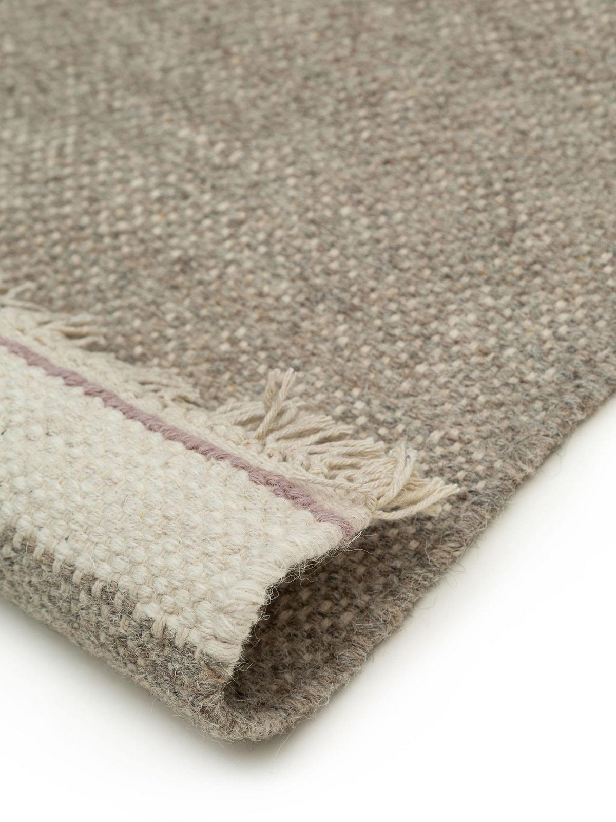 TEPPICH Wollteppich Karla Grau - Grau, Naturmaterialien/Textil (200/1cm) - KUNSTLOFT