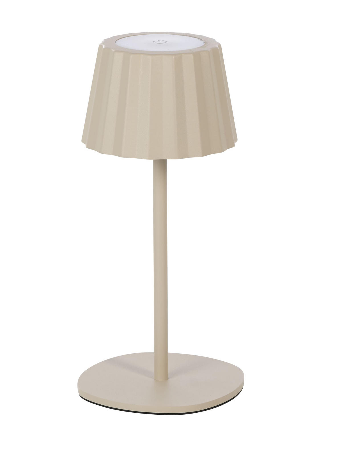 3IN1-LED-TISCHLAMPE - Flaschenleuchte mit Dimmfunktion und warmweißem Licht für Innen und Außen, Plissee beige - Beige, Metall (15/15/45cm) - Northpoint