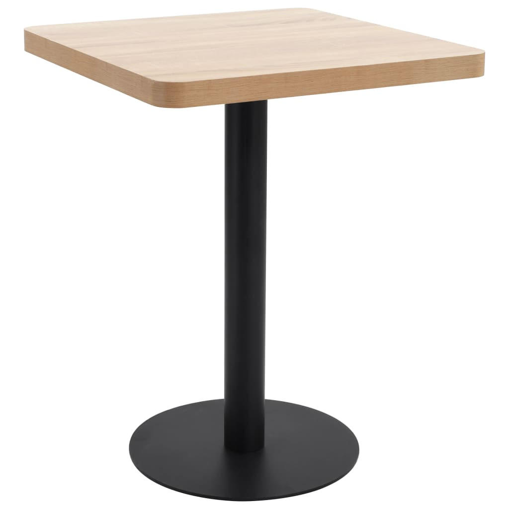 BISTROTISCH Industrial-Stil 60/60/75 cm aus Mdf Hellbraun Quadratisch - Hellbraun, Holzwerkstoff (60/60/75cm) - vidaXL
