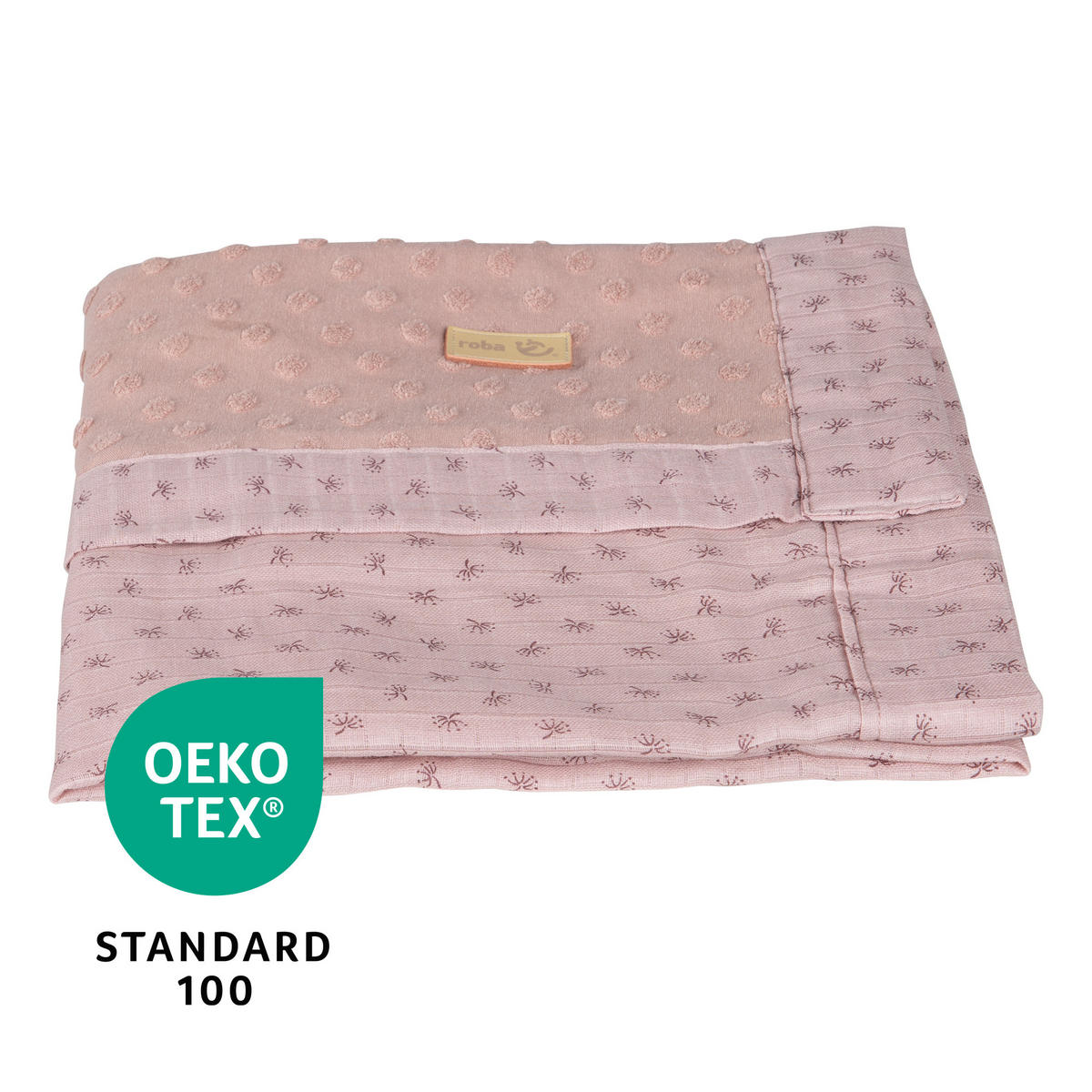 BABYDECKE 80 x 80 cm Lil Planet rosa - Altrosa, Textil (80/80cm) - Roba