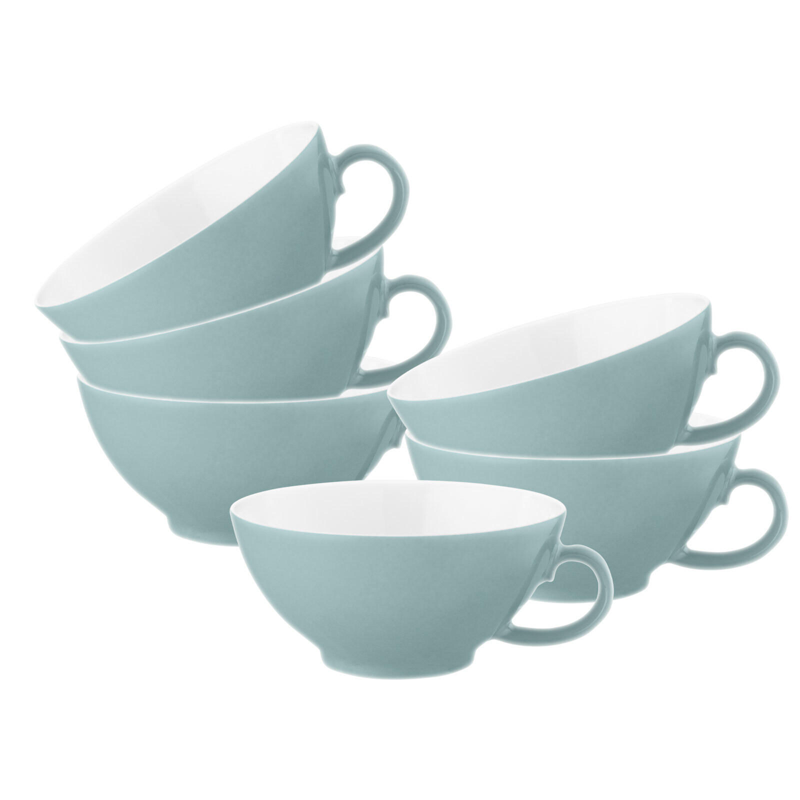 TEETASSEN Life Fashion Green Chic 140 ml 6er Set - Grün, Keramik (0.14L) - Seltmann Weiden