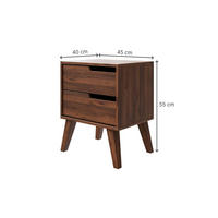 NACHTTISCH Solvo 45x55x40 cm - Modern Nachtschrank zum Schlafzimmer - EIN praktischer Commode aus Spanplatten - Weiß - Weiß, Holzwerkstoff (45/55/40cm) - Chilly