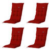 GARTENSTUHLKISSEN Rippe 123/50 cm 4er-Set - Rot, Textil (50/7/123cm) - Madison