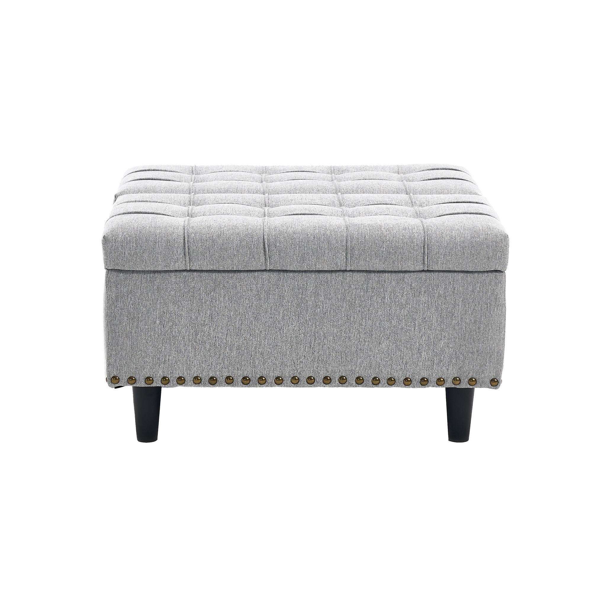 HOCKER Couchtisch,Aufbewahrungsstuhl,höhenverstellbar,Leinen,Grau - Grau, Metall (75/41/75cm) - LVHOM
