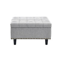 HOCKER Couchtisch,Aufbewahrungsstuhl,höhenverstellbar,Leinen,Grau - Grau, Metall (75/41/75cm) - LVHOM