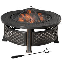 FEUERSCHALE 2-in-1 DE-10418 Antik-Bronze - Schwarz, Metall (81/50/81cm) - ComfortXL