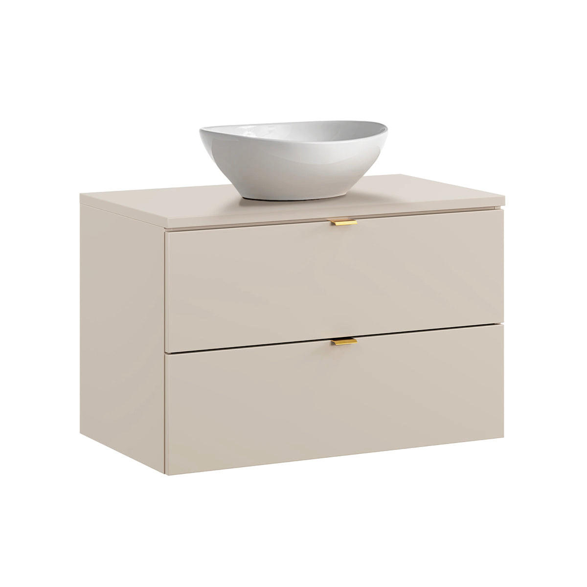 WASCHTISCH 80.6cm Azel Kaschmir - Beige, Holzwerkstoff (80.6/52/46cm) - Petits-meubles