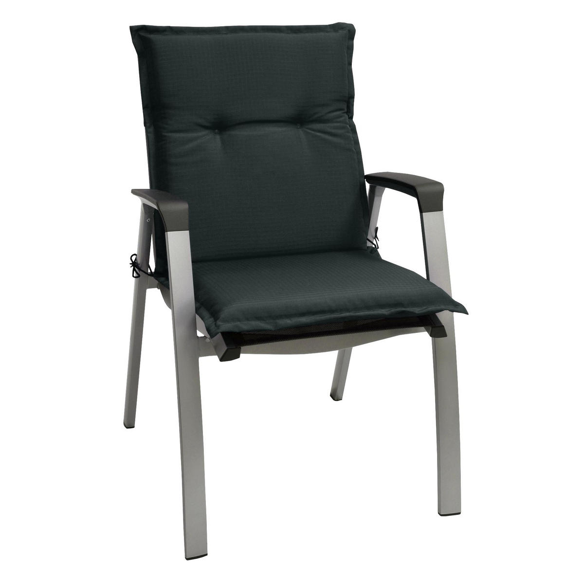 NIEDERLEHNERAUFLAGE Flair NL 100/50/8cm Graphitgrau - Graphitfarben, Textil (50/6/100cm) - Beautissu 