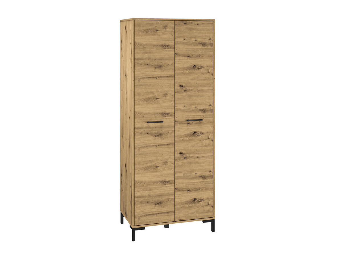 KLEIDERSCHRANK NEVIO Beige 80x51x200 cm - Beige, Holzwerkstoff (80/200/51cm) - FURNLUX