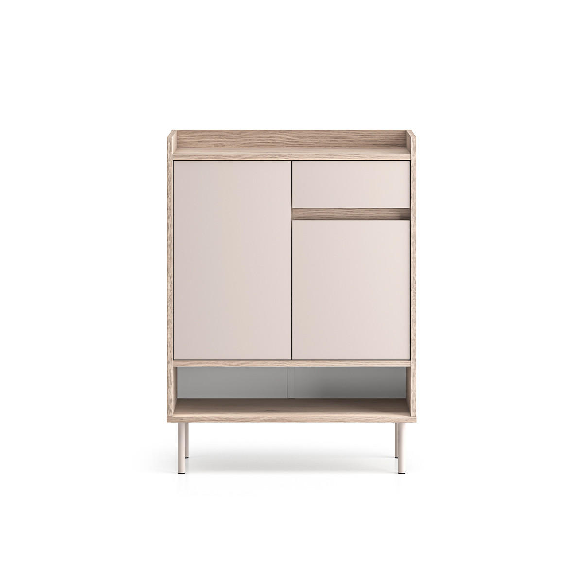 BOTNÍK Alos Kašmír a dřevo - béžová, kompozitní dřevo (70/95/34cm) - Petits-meubles