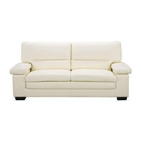 SOFA - 3 Personen - leder - elfenbeinfarben Mimas - Weiß, Leder (210/97/89cm) - Vente-Unique