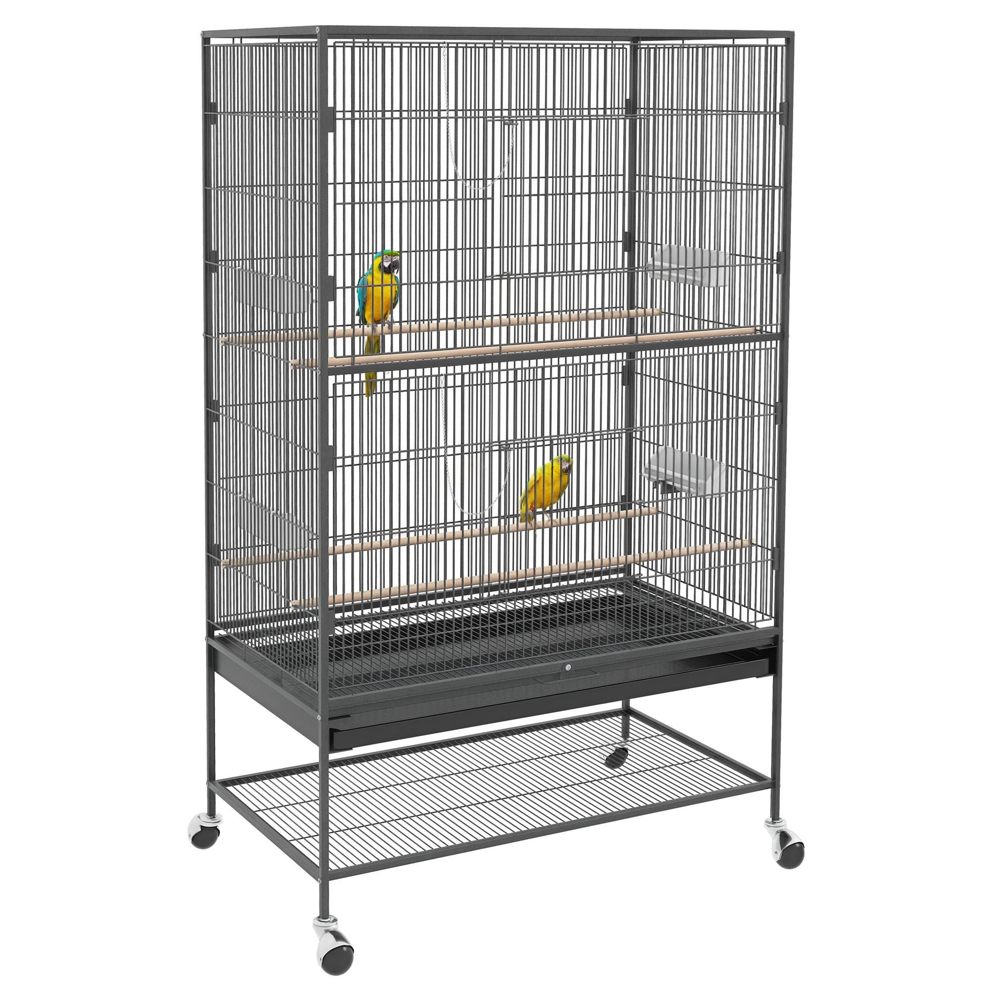VOGELKÄFIG DE-10975 Grau - Grau, Metall (57/153/94cm) - ComfortXL