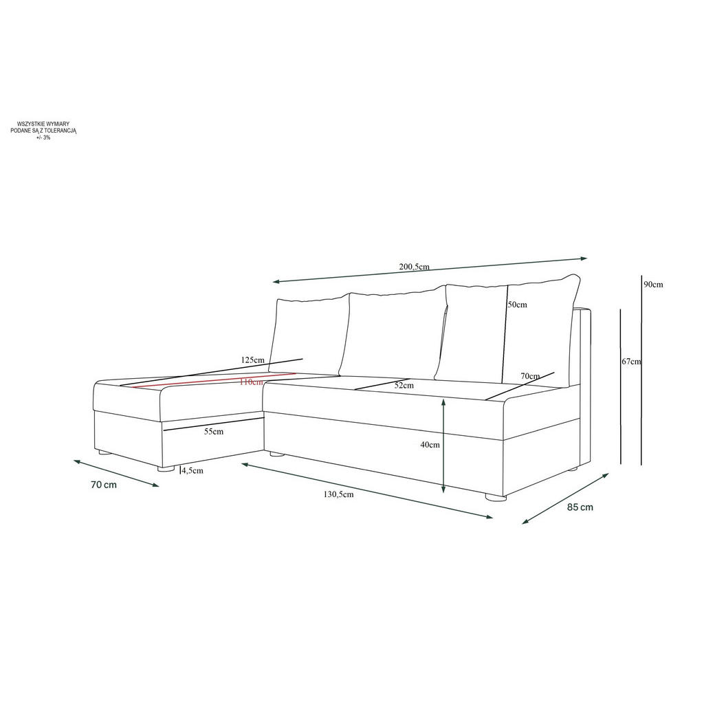 Thumbnail - Bedante Ecksofa, Braun, Dunkelbraun, Textil, 4-Sitzer, 200x140 cm, Wohnzimmer, Sofas & Couches, Wohnlandschaften, Ecksof...