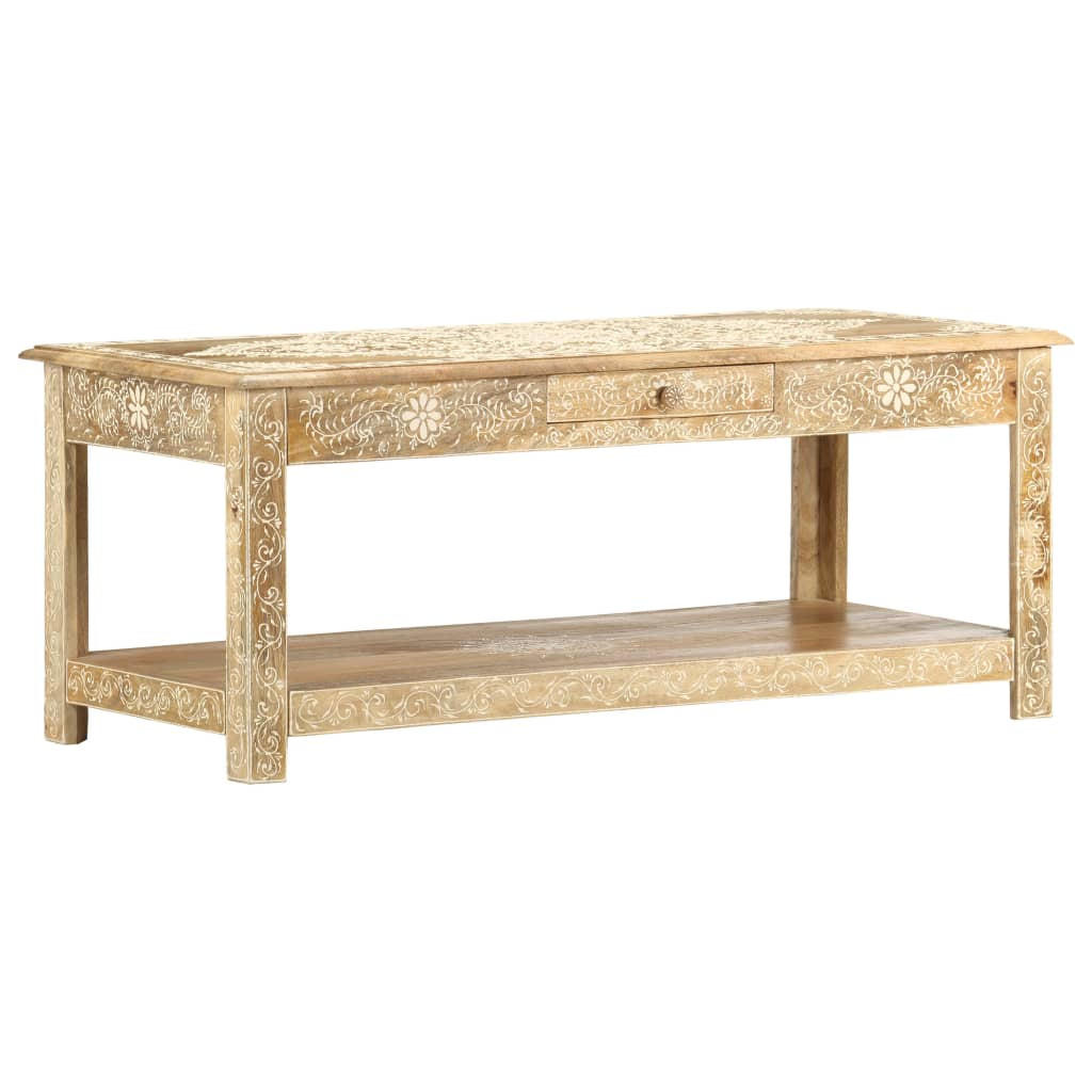 COUCHTISCH 110 x 50 x 45 cm Handgemalt - Braun, Holz (110/110/45cm) - furnicato
