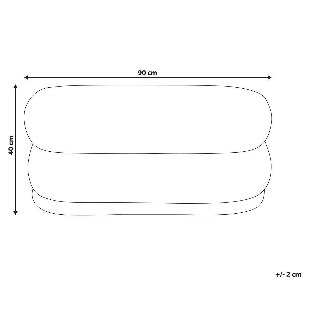 BANK Weiß Ellendale - Weiß, Textil (90/40/40cm) - Beliani