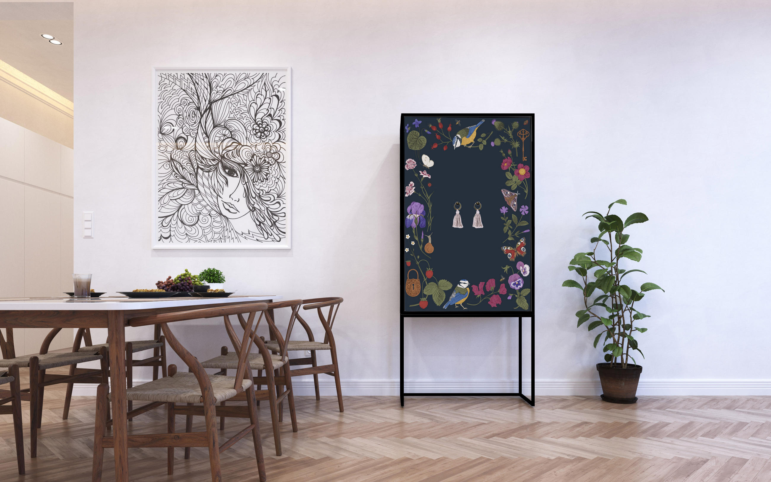 Thumbnail - RNT By Really Nice Things Schrank-Sideboard, Mehrfarbig, Holzwerkstoff, 75x165x45 cm, Wohnzimmer, Kommoden & Sideboards,...