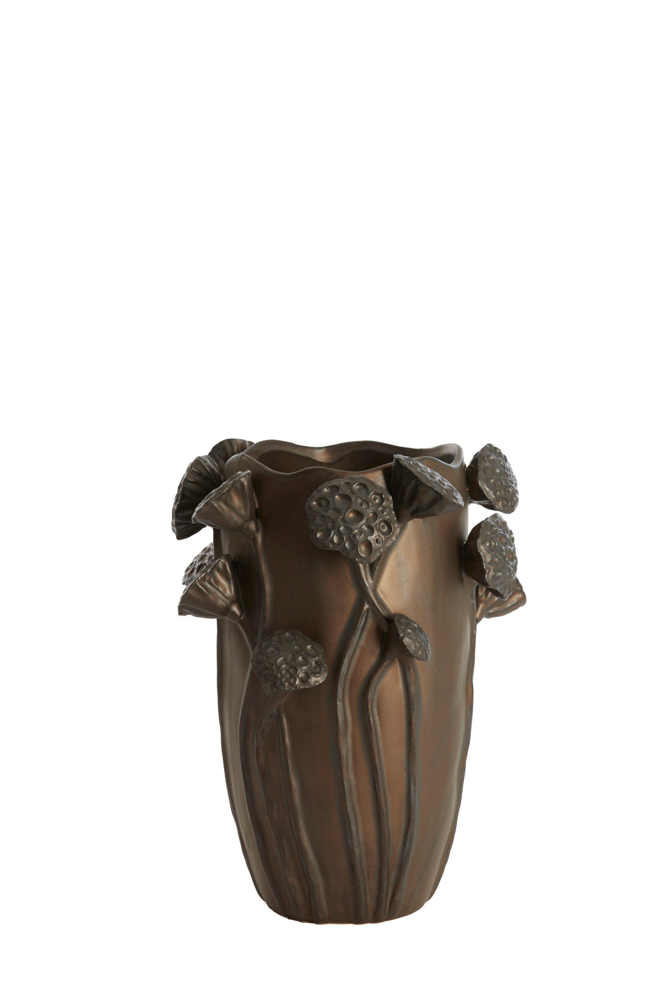 VASE Lavci Braun Ø27,5/35 cm - Braun, Keramik (35cm) - Light & Living