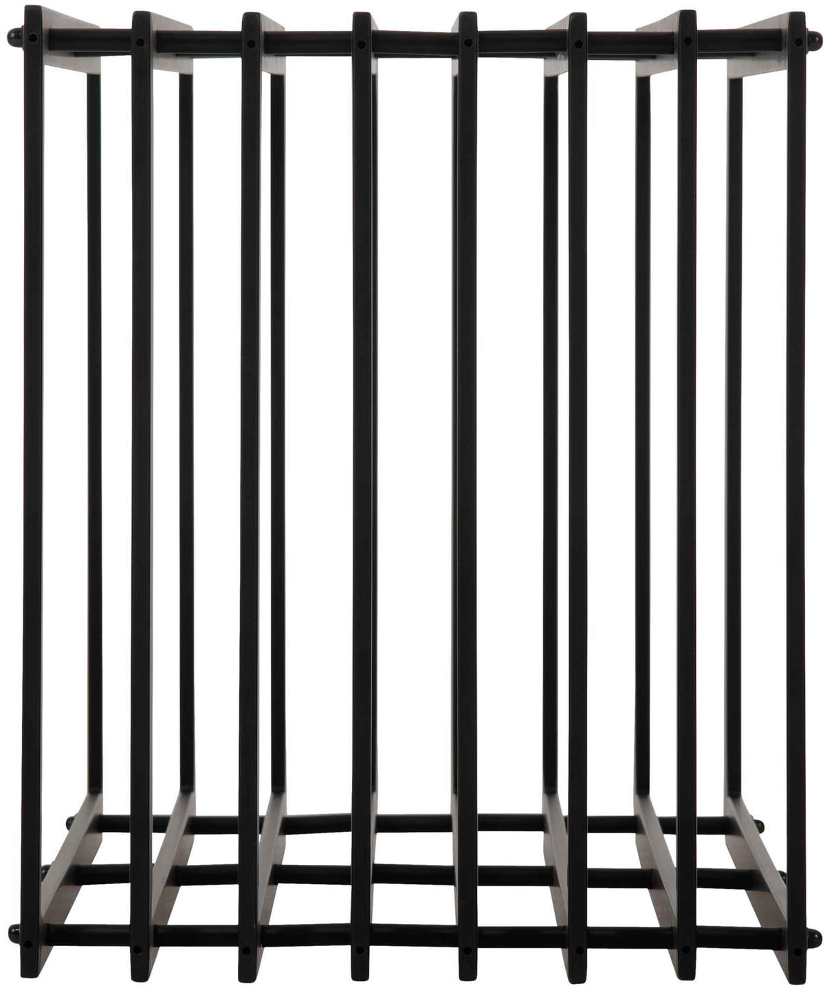 KAMINHOLZREGAL 50/40/100 cm Metall schwarz-matt - Schwarz, Metall (50/100/40cm) - CLP