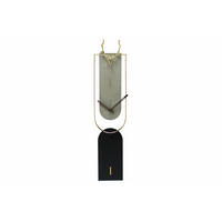 WANDUHR Design Grau 18/76 cm - Grau, Holzwerkstoff/Metall (17.5/75.5/2cm) - ONZENO